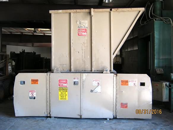 SHRED Tech Shredders, single shaft with twin 75 hp motors,